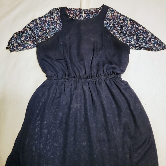 Ethereal By Paper Crane Floral Maxi Dress Navy Small - Picture 9 of 11